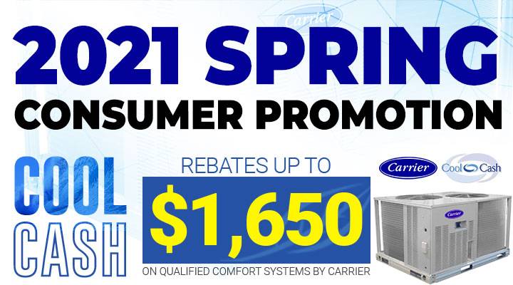 Cool-Cash-rebates up to $1.650 2021 spring consumer promotion