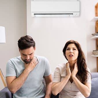 couple feeling hot because of lack of HVAC cooling System service Colleyville